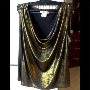 Gold/Black Shimmer Top NWOT